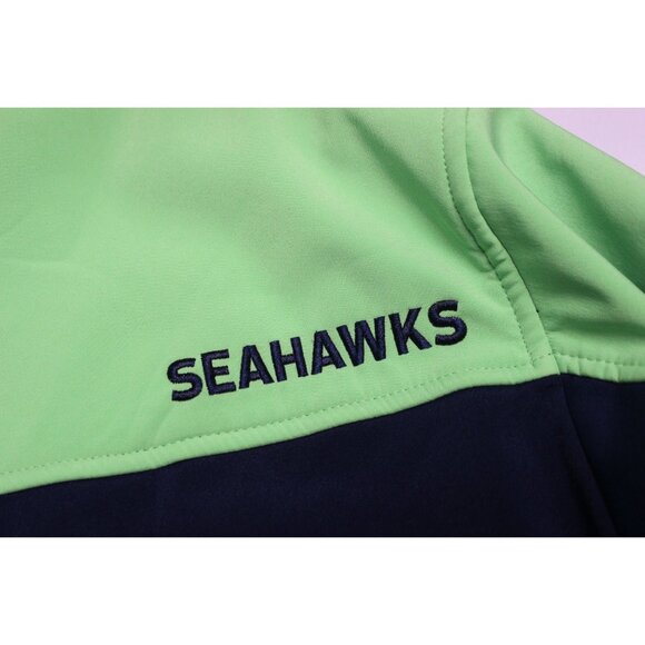 Seattle Seahawks NFL colorblock hooded softshell fleece full zip front jacket XL - Picture 8 of 14